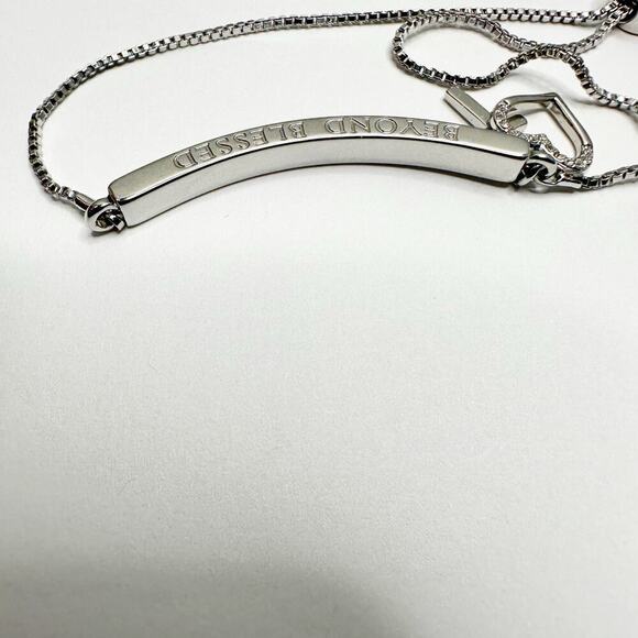 Beyond Bless Swarovski Element Silver Plated Cross Slider Bracelet - Picture 4 of 8